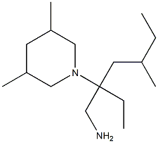 1-[3-(aminomethyl)-5-methylheptan-3-yl]-3,5-dimethylpiperidine Struktur