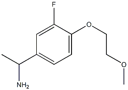 1-[3-fluoro-4-(2-methoxyethoxy)phenyl]ethan-1-amine Struktur