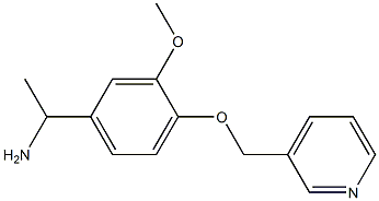 1-[3-methoxy-4-(pyridin-3-ylmethoxy)phenyl]ethanamine Struktur