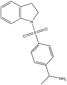 1-[4-(2,3-dihydro-1H-indole-1-sulfonyl)phenyl]ethan-1-amine Struktur