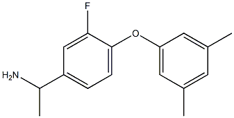 1-[4-(3,5-dimethylphenoxy)-3-fluorophenyl]ethan-1-amine Struktur