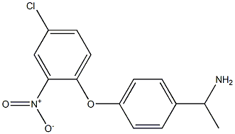 1-[4-(4-chloro-2-nitrophenoxy)phenyl]ethan-1-amine Struktur