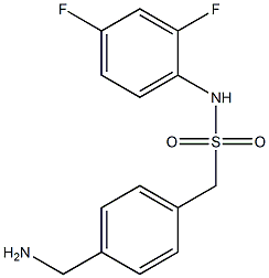 1-[4-(aminomethyl)phenyl]-N-(2,4-difluorophenyl)methanesulfonamide Struktur