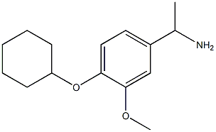 1-[4-(cyclohexyloxy)-3-methoxyphenyl]ethan-1-amine Struktur