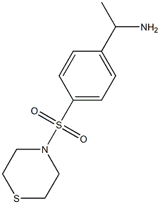 1-[4-(thiomorpholine-4-sulfonyl)phenyl]ethan-1-amine Struktur