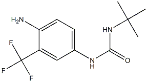 1-[4-amino-3-(trifluoromethyl)phenyl]-3-tert-butylurea Struktur