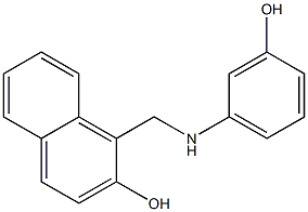 1-{[(3-hydroxyphenyl)amino]methyl}naphthalen-2-ol Struktur