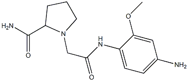 1-{[(4-amino-2-methoxyphenyl)carbamoyl]methyl}pyrrolidine-2-carboxamide Struktur