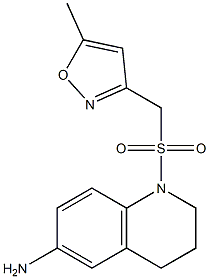 1-{[(5-methyl-1,2-oxazol-3-yl)methane]sulfonyl}-1,2,3,4-tetrahydroquinolin-6-amine Struktur