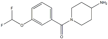 1-{[3-(difluoromethoxy)phenyl]carbonyl}piperidin-4-amine Struktur