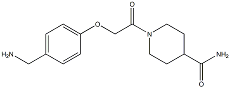 1-{[4-(aminomethyl)phenoxy]acetyl}piperidine-4-carboxamide Struktur