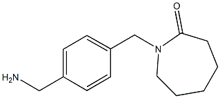 1-{[4-(aminomethyl)phenyl]methyl}azepan-2-one Struktur