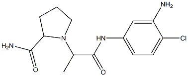 1-{1-[(3-amino-4-chlorophenyl)carbamoyl]ethyl}pyrrolidine-2-carboxamide Struktur