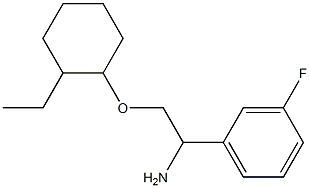 1-{1-amino-2-[(2-ethylcyclohexyl)oxy]ethyl}-3-fluorobenzene Struktur