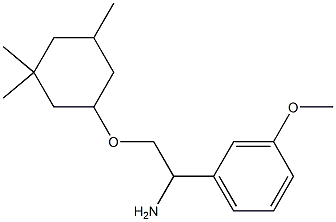 1-{1-amino-2-[(3,3,5-trimethylcyclohexyl)oxy]ethyl}-3-methoxybenzene Struktur