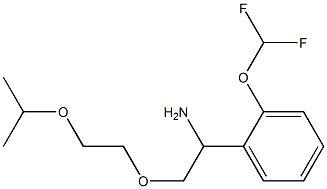 1-{1-amino-2-[2-(propan-2-yloxy)ethoxy]ethyl}-2-(difluoromethoxy)benzene Struktur