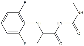 1-{2-[(2,6-difluorophenyl)amino]propanoyl}-3-methylurea Struktur