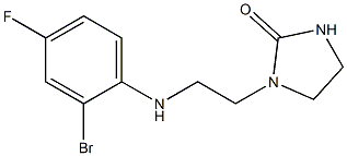 1-{2-[(2-bromo-4-fluorophenyl)amino]ethyl}imidazolidin-2-one Struktur