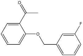 1-{2-[(3-fluorophenyl)methoxy]phenyl}ethan-1-one Struktur