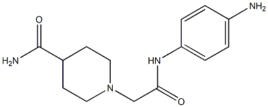 1-{2-[(4-aminophenyl)amino]-2-oxoethyl}piperidine-4-carboxamide Struktur