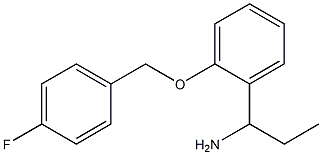 1-{2-[(4-fluorobenzyl)oxy]phenyl}propan-1-amine Struktur