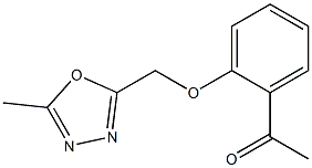 1-{2-[(5-methyl-1,3,4-oxadiazol-2-yl)methoxy]phenyl}ethan-1-one Struktur