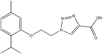 1-{2-[5-methyl-2-(propan-2-yl)phenoxy]ethyl}-1H-1,2,3-triazole-4-carboxylic acid Struktur