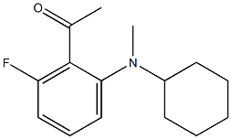 1-{2-[cyclohexyl(methyl)amino]-6-fluorophenyl}ethan-1-one Struktur