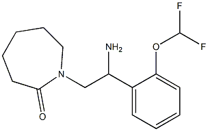 1-{2-amino-2-[2-(difluoromethoxy)phenyl]ethyl}azepan-2-one Struktur