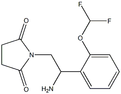 1-{2-amino-2-[2-(difluoromethoxy)phenyl]ethyl}pyrrolidine-2,5-dione Struktur