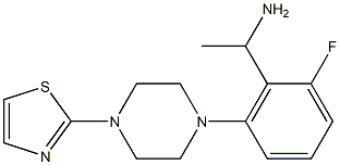 1-{2-fluoro-6-[4-(1,3-thiazol-2-yl)piperazin-1-yl]phenyl}ethan-1-amine Struktur