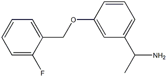 1-{3-[(2-fluorophenyl)methoxy]phenyl}ethan-1-amine Struktur