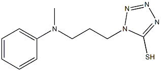 1-{3-[methyl(phenyl)amino]propyl}-1H-1,2,3,4-tetrazole-5-thiol Struktur