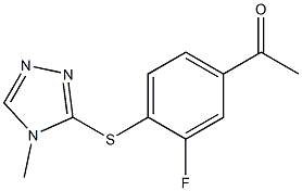 1-{3-fluoro-4-[(4-methyl-4H-1,2,4-triazol-3-yl)sulfanyl]phenyl}ethan-1-one Struktur