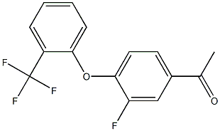 1-{3-fluoro-4-[2-(trifluoromethyl)phenoxy]phenyl}ethan-1-one Struktur