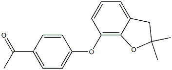 1-{4-[(2,2-dimethyl-2,3-dihydro-1-benzofuran-7-yl)oxy]phenyl}ethan-1-one Struktur