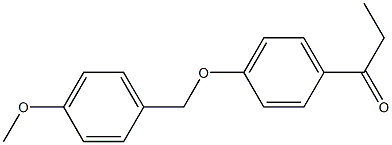 1-{4-[(4-methoxyphenyl)methoxy]phenyl}propan-1-one Struktur