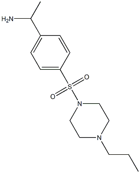 1-{4-[(4-propylpiperazine-1-)sulfonyl]phenyl}ethan-1-amine Struktur