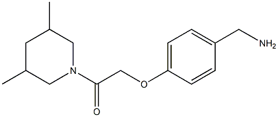 1-{4-[2-(3,5-dimethylpiperidin-1-yl)-2-oxoethoxy]phenyl}methanamine Struktur