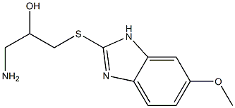 1-amino-3-[(6-methoxy-1H-1,3-benzodiazol-2-yl)sulfanyl]propan-2-ol Struktur