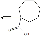 1-cyanocycloheptane-1-carboxylic acid Struktur