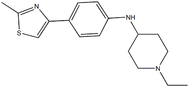 1-ethyl-N-[4-(2-methyl-1,3-thiazol-4-yl)phenyl]piperidin-4-amine Struktur