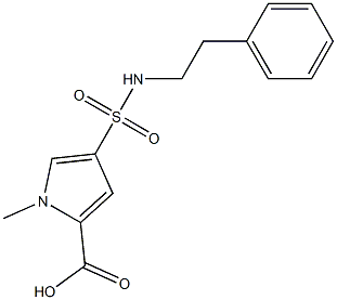 1-methyl-4-{[(2-phenylethyl)amino]sulfonyl}-1H-pyrrole-2-carboxylic acid Struktur