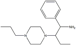 1-phenyl-2-(4-propylpiperazin-1-yl)butan-1-amine Struktur