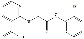 2-({[(2-bromophenyl)carbamoyl]methyl}sulfanyl)pyridine-3-carboxylic acid Struktur