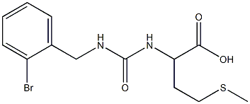 2-({[(2-bromophenyl)methyl]carbamoyl}amino)-4-(methylsulfanyl)butanoic acid Struktur