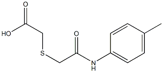 2-({[(4-methylphenyl)carbamoyl]methyl}sulfanyl)acetic acid Struktur