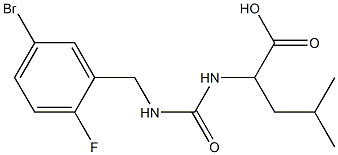 2-({[(5-bromo-2-fluorophenyl)methyl]carbamoyl}amino)-4-methylpentanoic acid Struktur