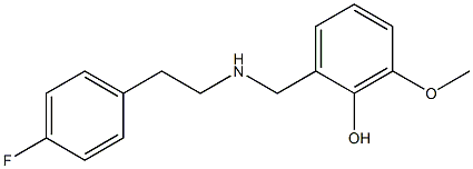 2-({[2-(4-fluorophenyl)ethyl]amino}methyl)-6-methoxyphenol Struktur