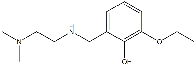 2-({[2-(dimethylamino)ethyl]amino}methyl)-6-ethoxyphenol Struktur